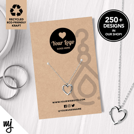 Custom Kraft Jewellery Backing Card Printing | Eco Recyclable Earring Design