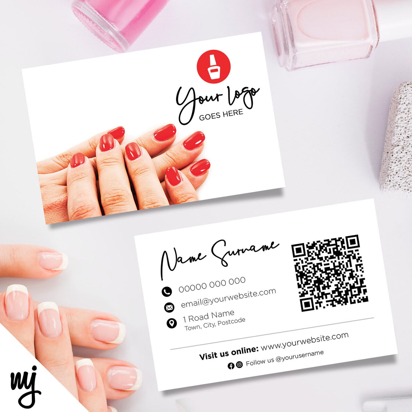 Custom Business Card Printing | Nail Artist Beauty Therapist Business 04