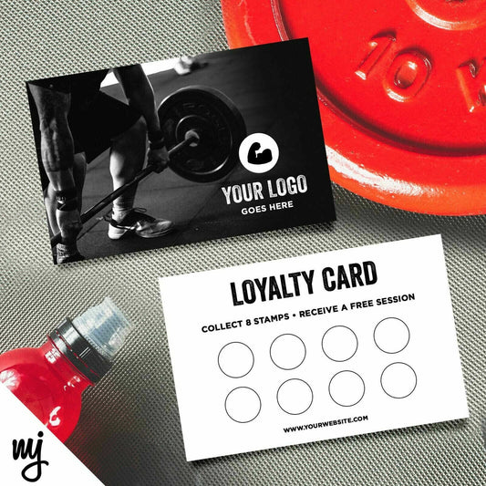 Custom Loyalty Card Printing | Gym Personal Trainer Muscle Fitness Business 02