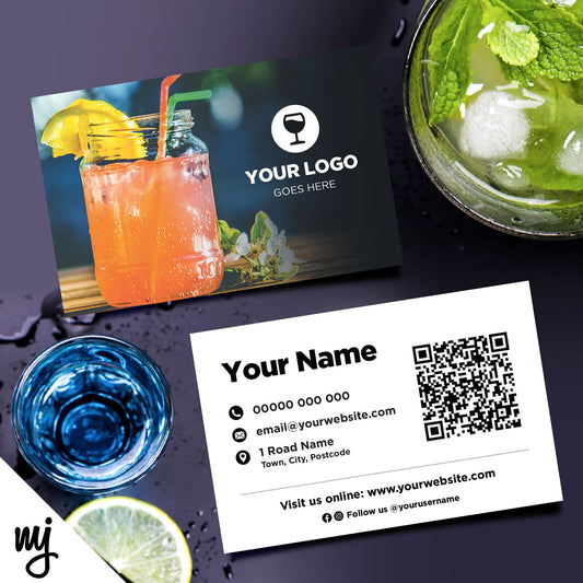 Custom Business Card Printing | Cocktail Bar Restaurant Drinks Pub 03