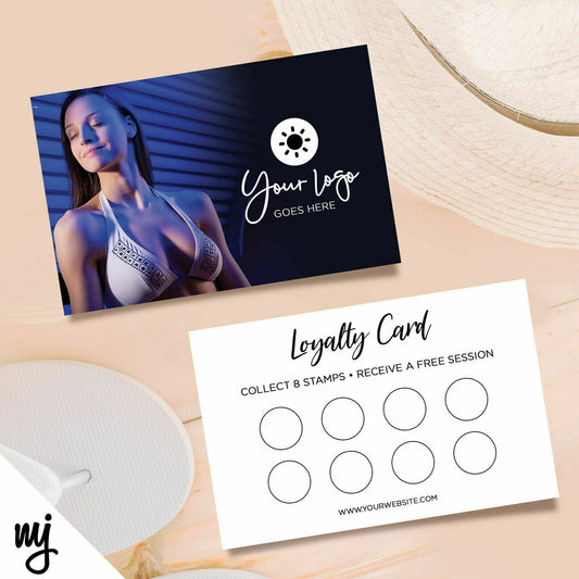 Custom Loyalty Card Printing | Spray Tan Fake Tan Tanning Sun Bed Shop 02