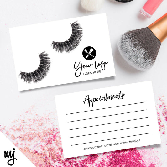 Lashes Appointment Cards