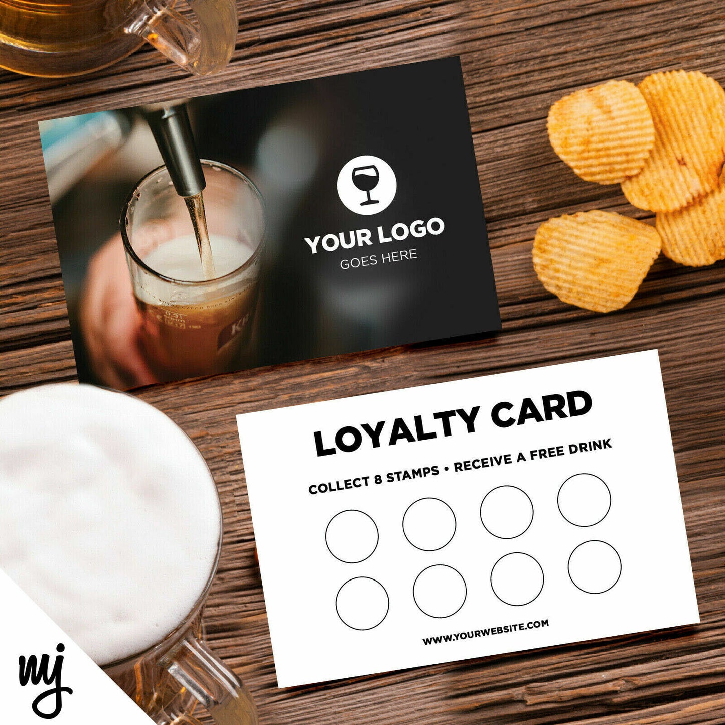 Custom Loyalty Card Printing | Bar Restaurant Pub Beer Wine Snacks Business