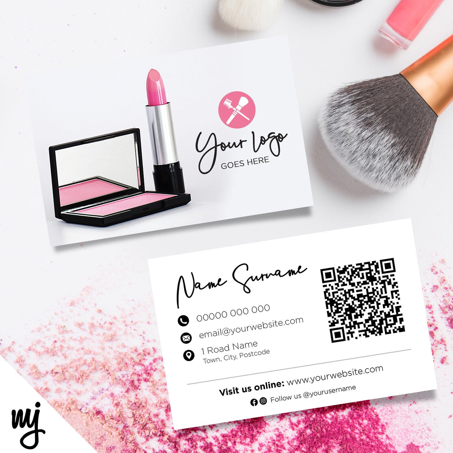 Custom Business Card Printing | Make Up Artist Beauty Therapy Glamour 06