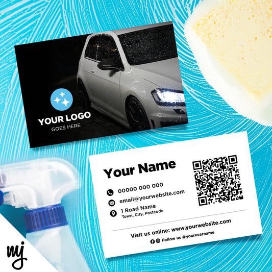 Custom Business Card Printing | Car Wash Cleaning Valet Auto Detailing 02