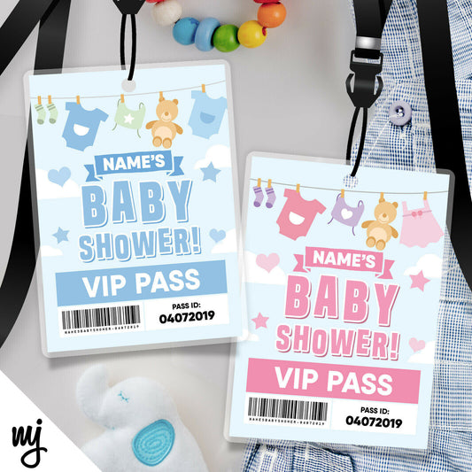 Baby Shower Vip Passes & Lanyards