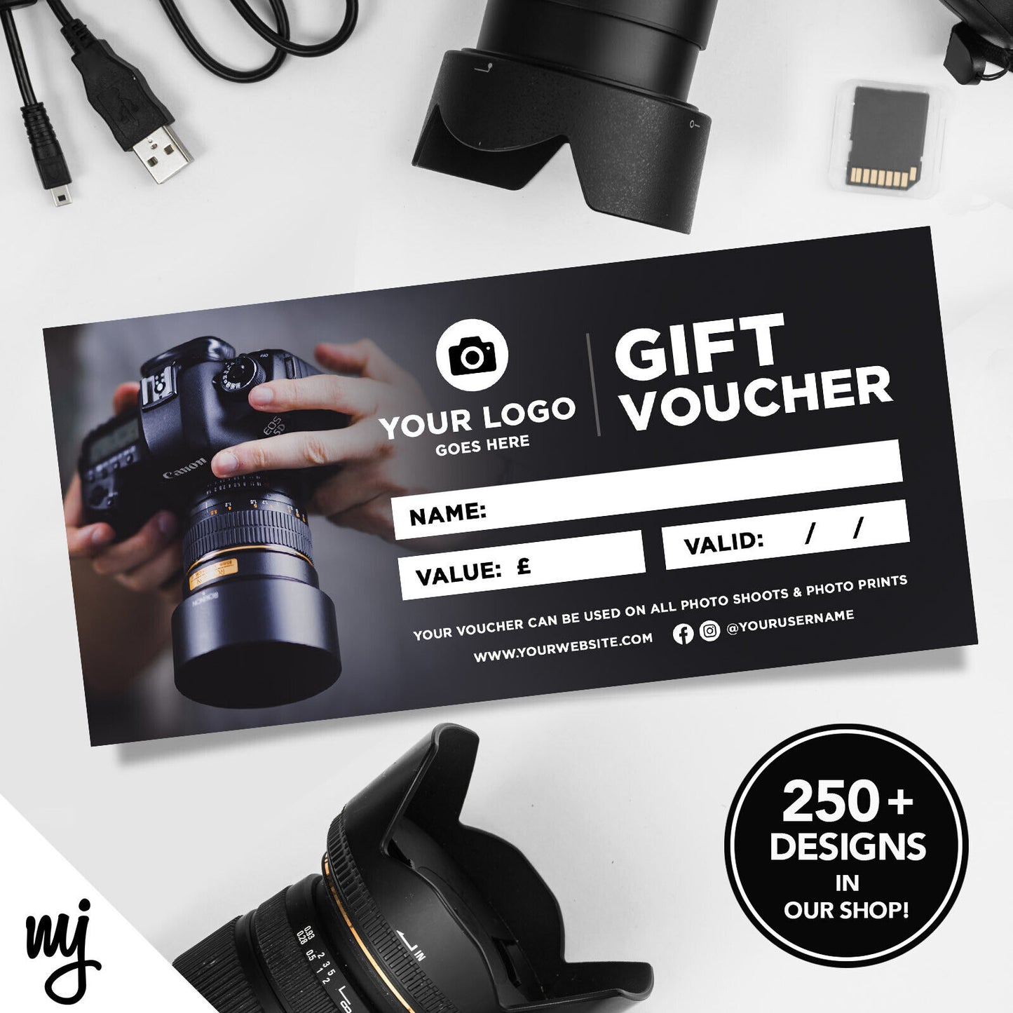 Custom Printed Business Gift Vouchers | Photographer Photography Studio 1