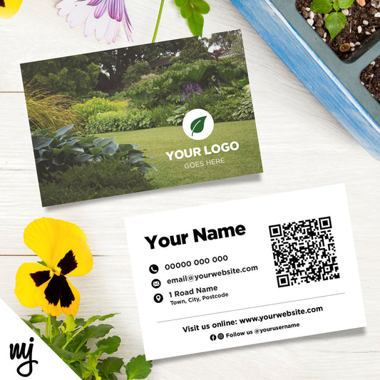 Custom Business Card Printing | Gardener Grass Flowers Landscape Garden Centre 1