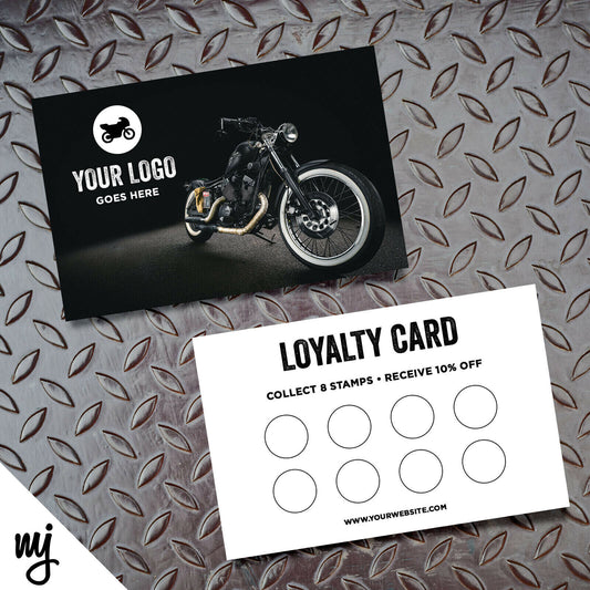 Custom Loyalty Card Printing | Motorbike Bike Motorcycle Repair Garage 02