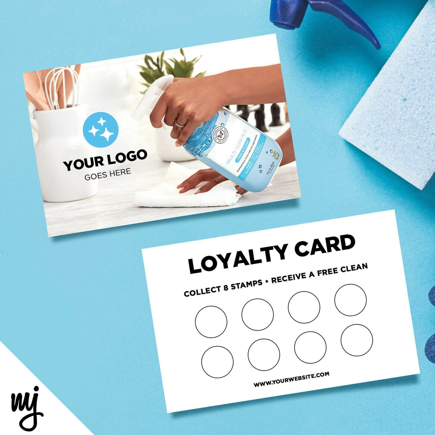 Custom Loyalty Card Printing | Cleaner Cleaning Business Ironing Business 01