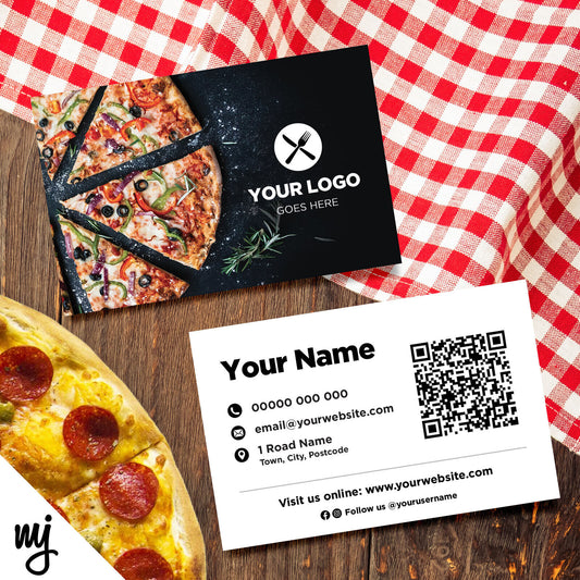 Custom Business Card Printing | Fast Food Restaurant Takeaway Pizza Business