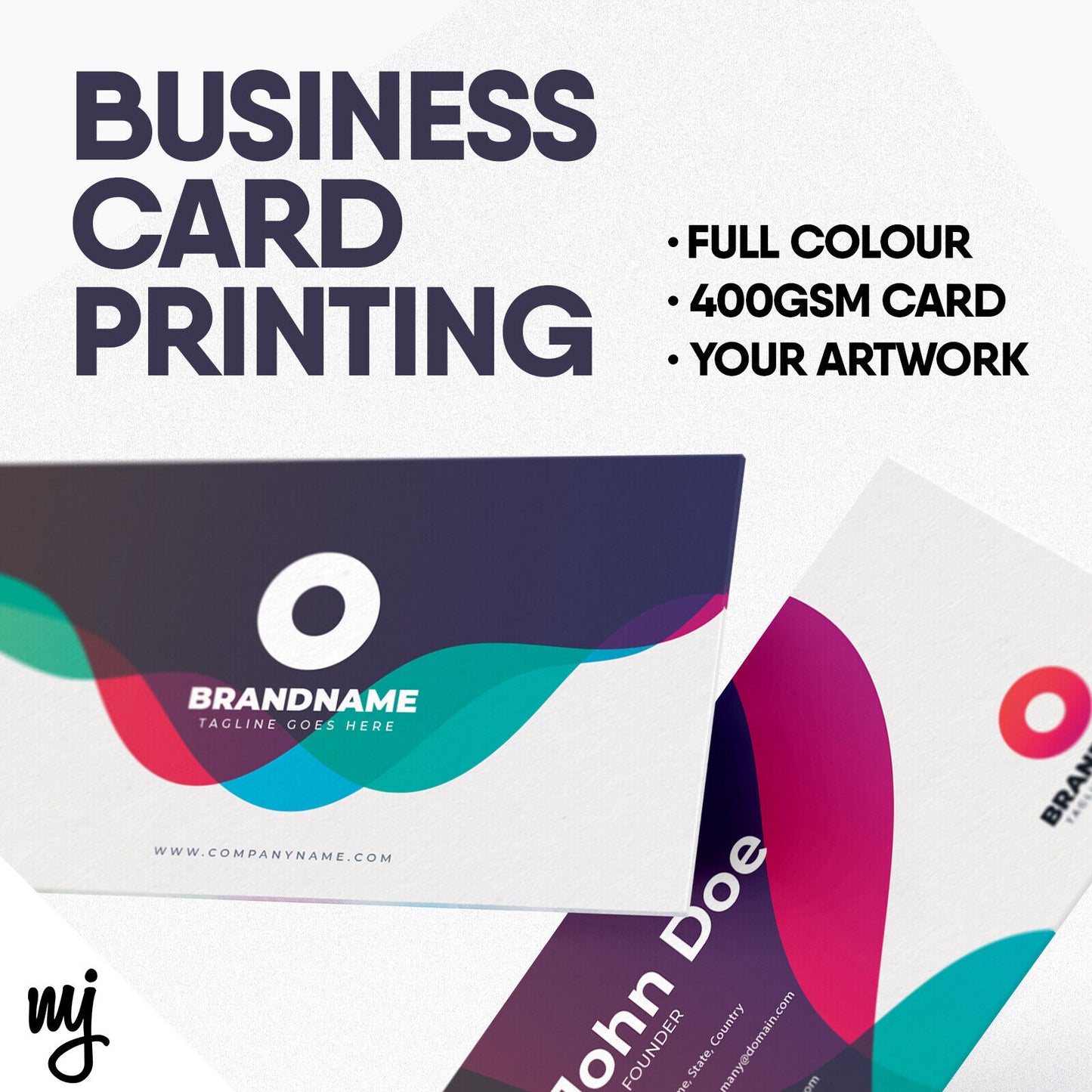 Custom Business Card Printing From Your Artwork | 400gsm Silk Card