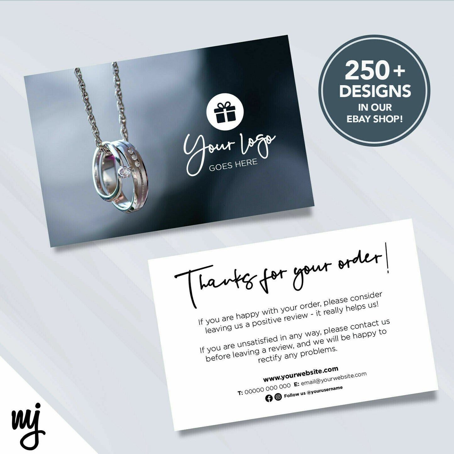 Custom Printed Ebay/etsy Thank You Cards | Jewellery Jeweller Business 04