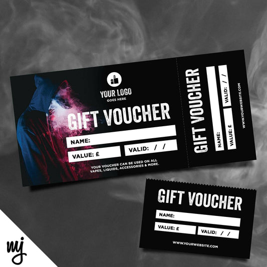 Custom Printed Gift Vouchers | Perforated | Vapour Smoke Quit Smoking Business 3