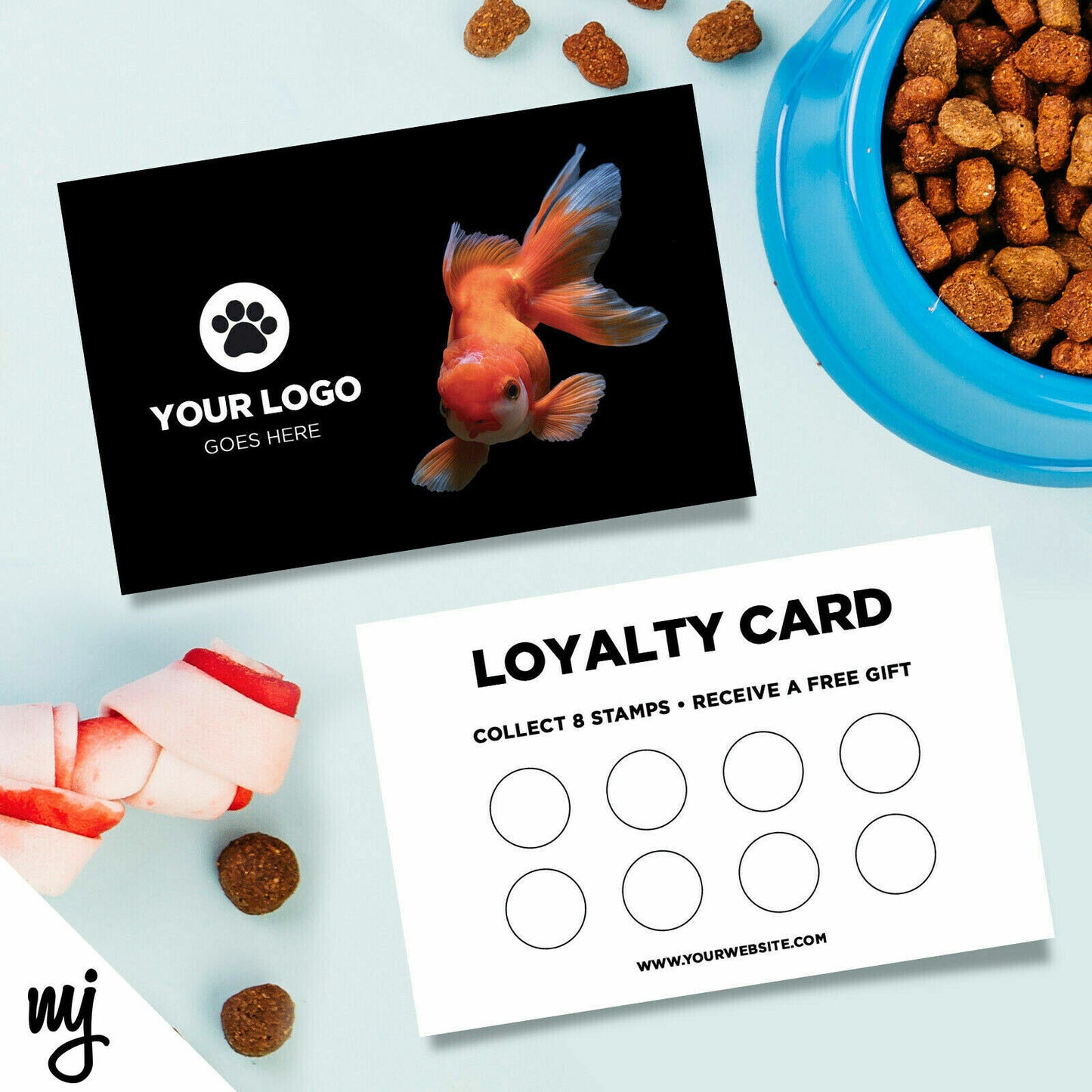 CUSTOM LOYALTY CARD PRINTING |  FISHING SPORTS SUPPLIES PET SHOP BUSINESS FISH