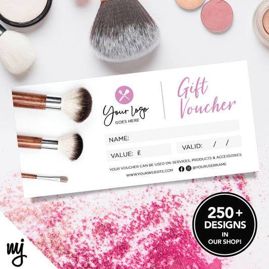 Custom Printed Business Gift Vouchers | Make Up Artist Beauty Glamour 04