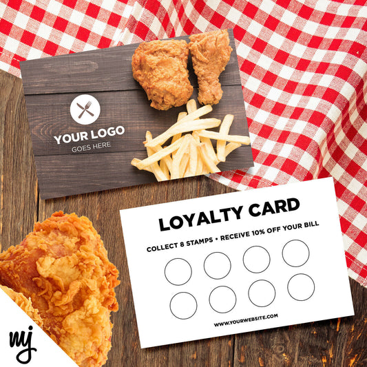 Custom Loyalty Card Printing | Fast Food Restaurant Takeaway Chicken Business 02