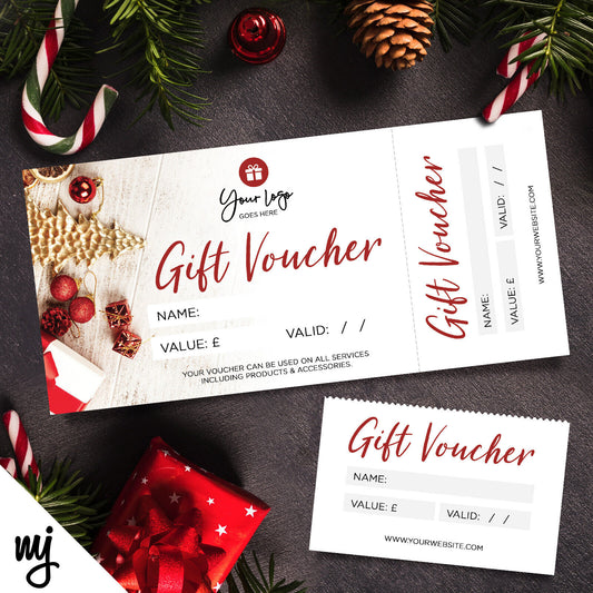 Custom Printed Gift Vouchers | Perforated | Christmas Holidays Gift Present 09