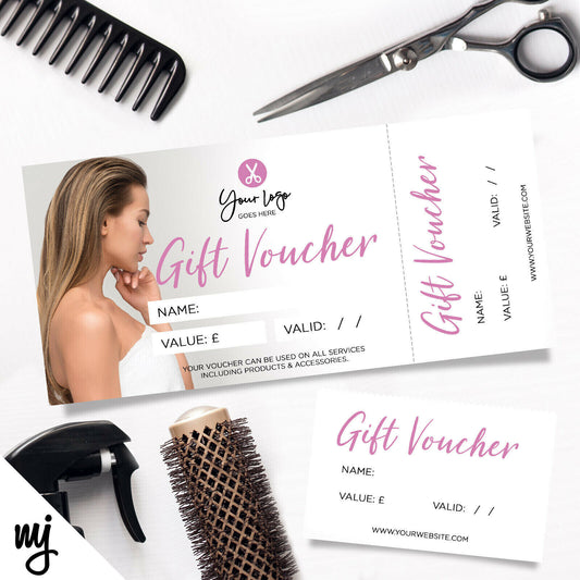 Custom Printed Gift Vouchers | Perforated | Hairdresser Salon Business Women 04