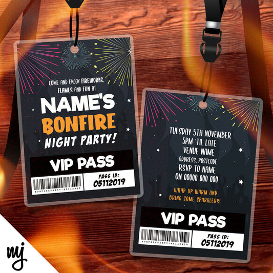 Bonfire Night Vip Passes & Lanyards 2