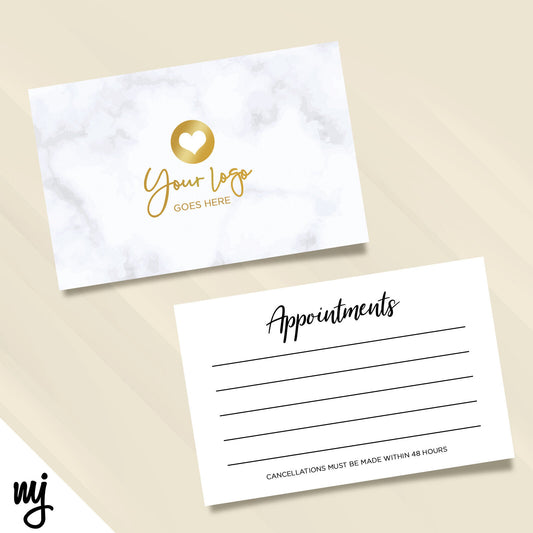 Marble Gold Appointment Cards