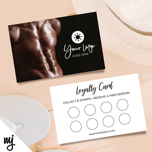 Custom Loyalty Card Printing | Spray Tan Fake Tan Tanning Sun Bed Shop 03