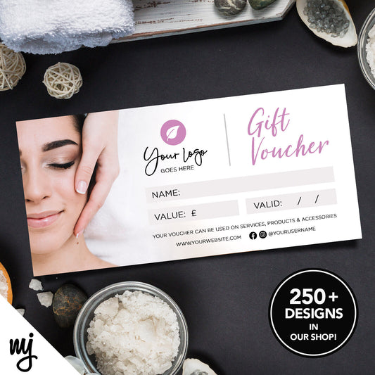 Custom Printed Business Gift Vouchers | Massage Masseur Beauty Therapist 01