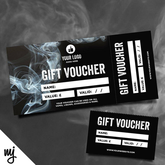 Custom Printed Gift Vouchers | Perforated | Vapour Smoke Quit Smoking Business 2