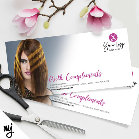 Custom Compliment Slip Printing | Salon / Barber / Hair Hairdresser Business 02