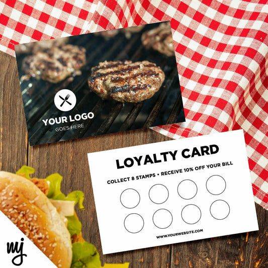 Custom Loyalty Card Printing | Fast Food Restaurant Takeaway Burger Business 03