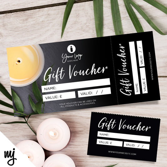 Custom Printed Gift Vouchers | Perforated | Candles Candle Wax Melt Scent 01