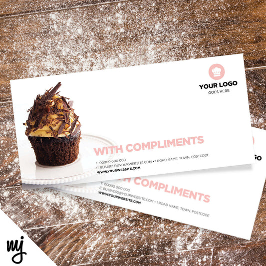 Custom Compliment Slip Printing | Bakery Cake Bread Shop Food Cafe Business 01