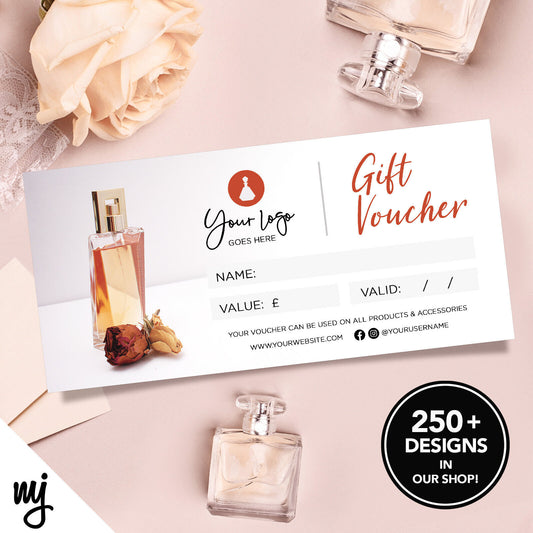 Custom Printed Business Gift Vouchers | Perfume Fragrance Scent Spray 02