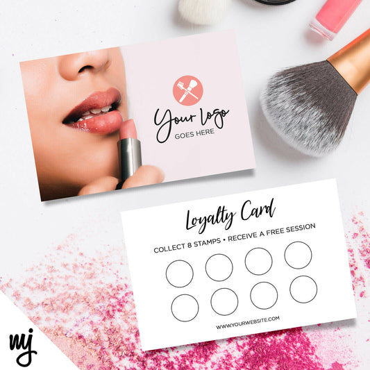 Custom Loyalty Card Printing | Make Up Artist Beauty Therapy Glamour Lip 03