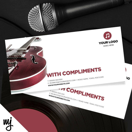 Custom Compliment Slip Printing | Guitar Lesson Music Equipment Shop Gig Show 01