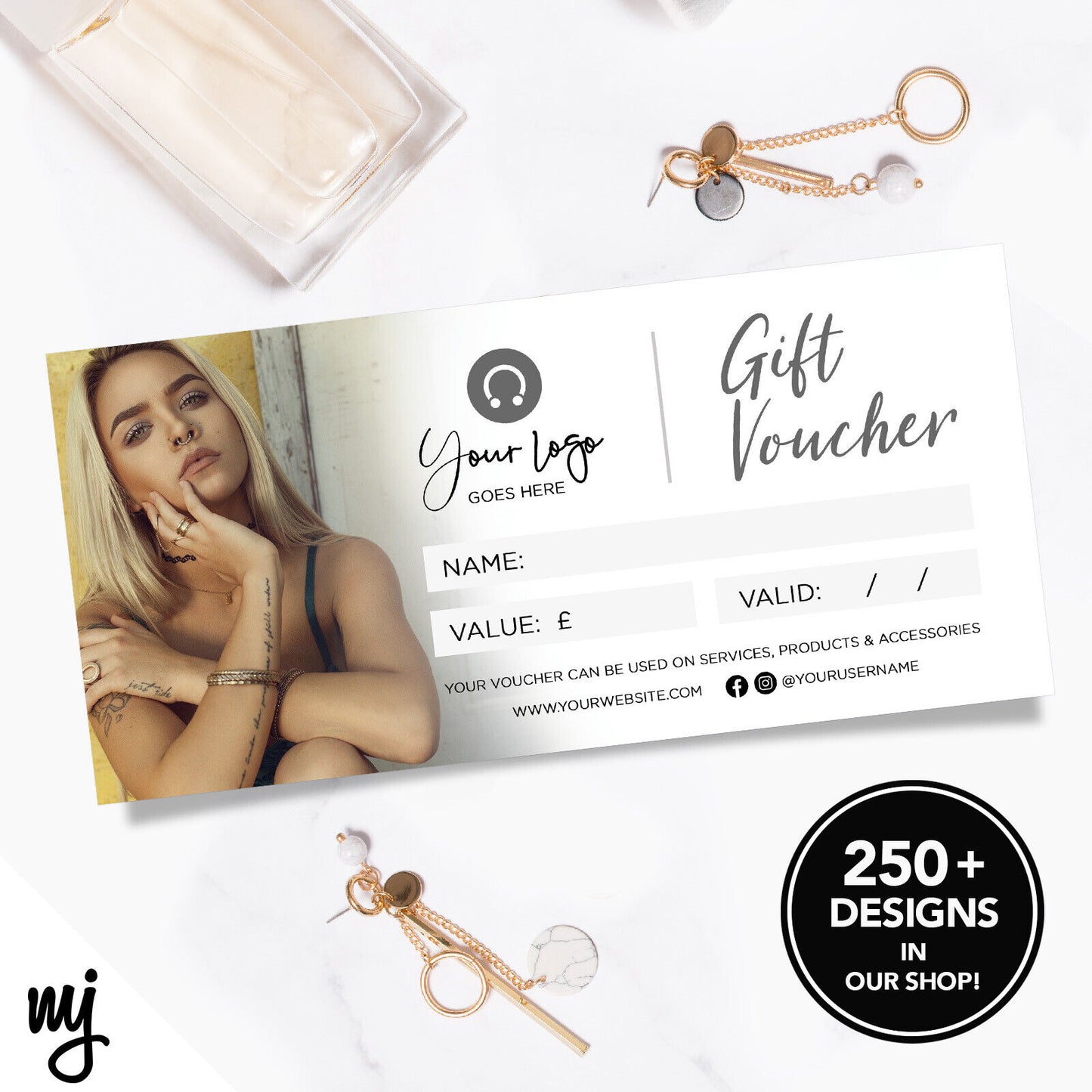 Custom Printed Business Gift Vouchers | Piercing Ear Nose Jewellery 04