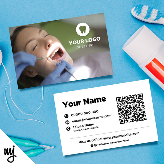 Custom Business Card Printing | Dentist Dental Practice Oral Health Braces 02