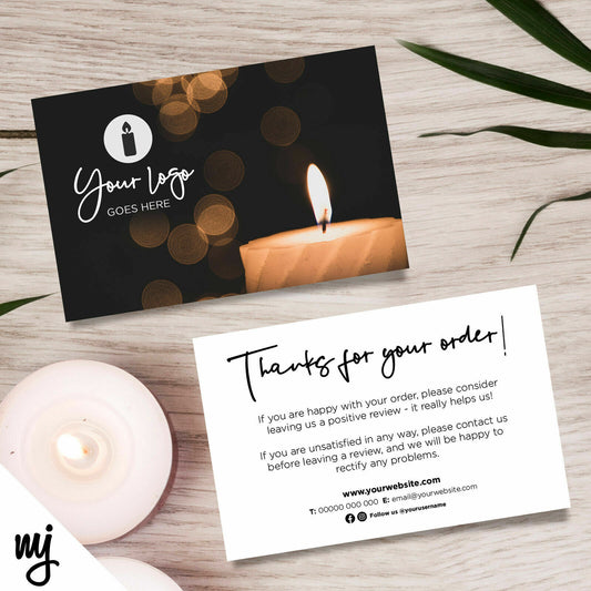 Custom Printed Ebay/etsy Thank You Cards | Candles Candle Wax Melt Scent 04