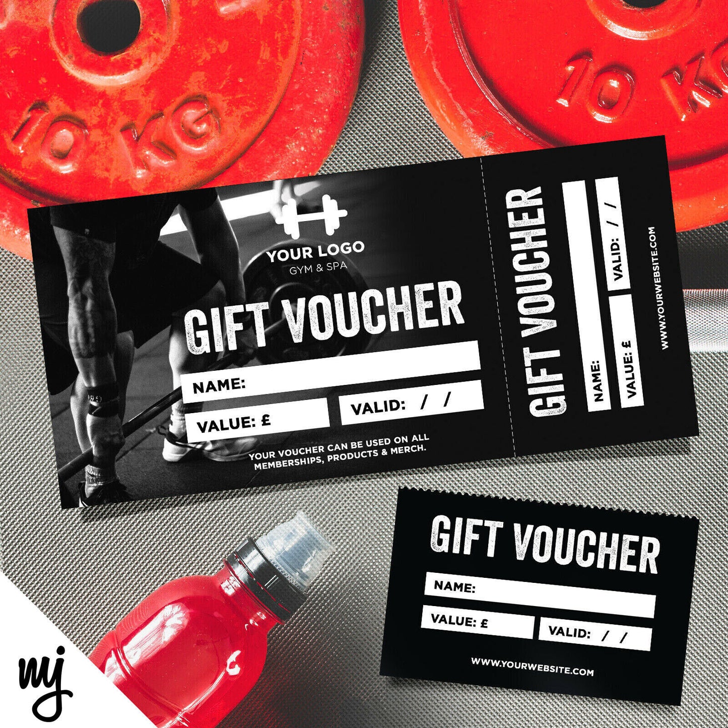 Custom Printed Gift Vouchers | Perforated | Gym Personal Trainer Fitness Man 3