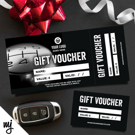 Custom Printed Gift Vouchers | Perforated | Car Vehicle Valet Showroom Auto 03