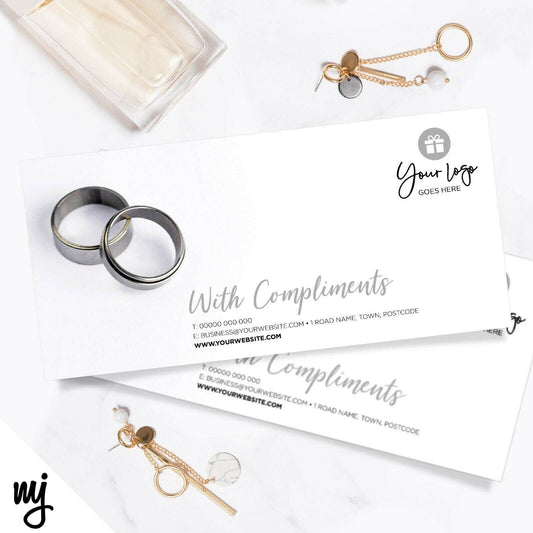 Custom Compliment Slip Printing | Jewellery Jeweller Wedding Business 01