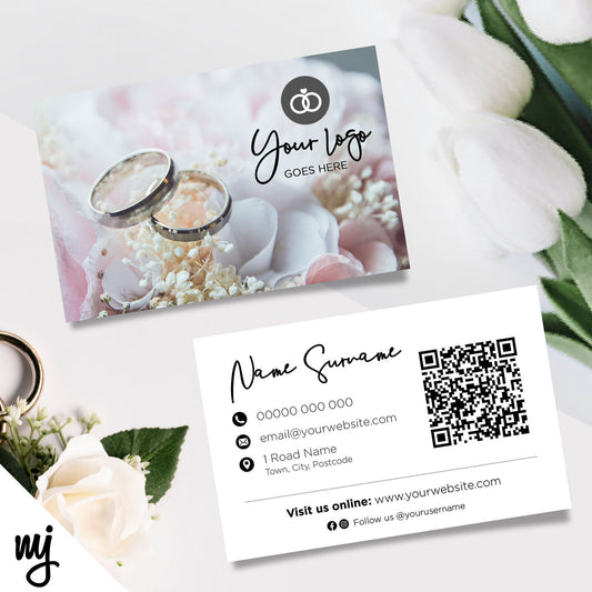 Custom Business Card Printing | Wedding Bridal Shop Groom Venue Married 04