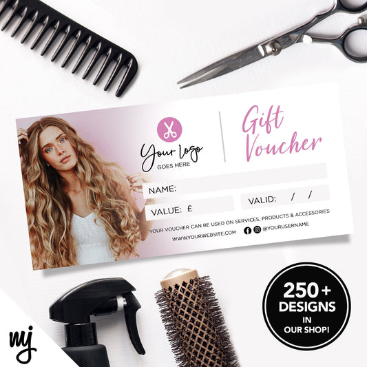 Custom Printed Business Gift Vouchers | Hairdresser Salon Business Women 05