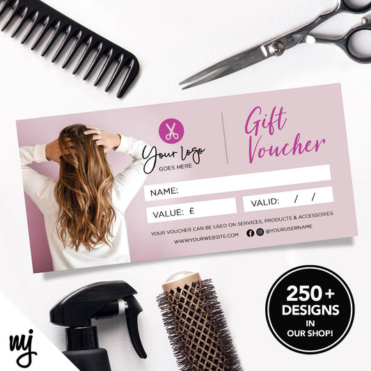 Custom Printed Business Gift Vouchers | Hairdresser Salon Business Women 01