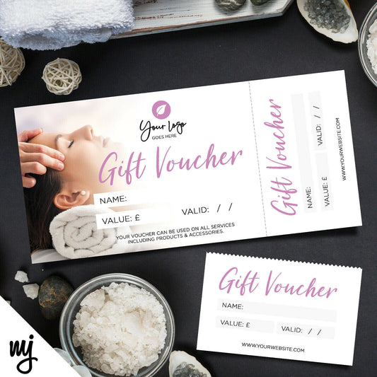 Custom Printed Gift Vouchers | Perforated | Massage Masseur Beauty Therapist 03