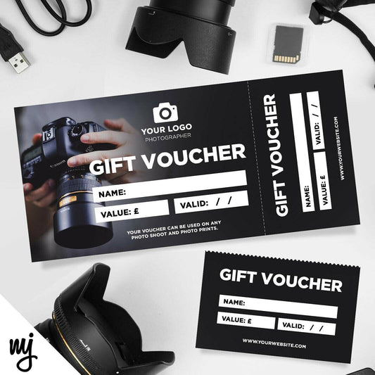 Custom Printed Gift Vouchers | Perforated | Photographer Photography Studio 1