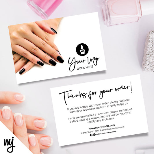 Custom Printed Ebay/etsy Thank You Cards | Nail Artist Beauty Therapist 06