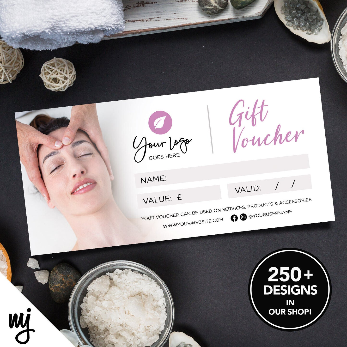 Custom Printed Business Gift Vouchers | Massage Masseur Beauty Therapist 04