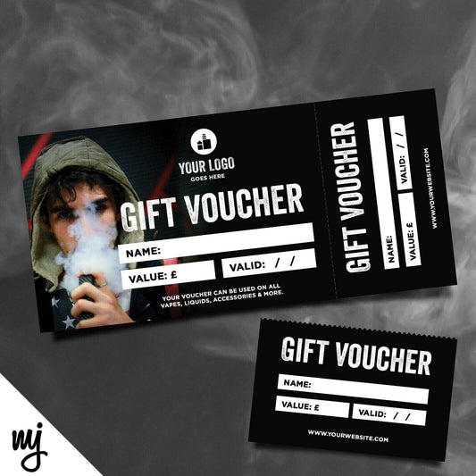 Custom Printed Gift Vouchers | Perforated | Vapour Smoke Quit Smoking Business 5