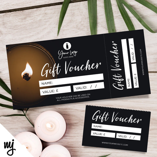 Custom Printed Gift Vouchers | Perforated | Candles Candle Wax Melt Scent 02